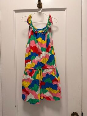 Mini Boden Multicolor Cloud-Print Girls Romper